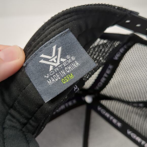 Vortex Snapback Mesh Back Trucker Hat Black One Size Solid Outdoor - Picture 9 of 9